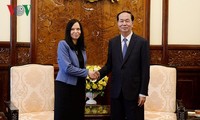 Tran Dai Quang 국가주석; Barbara Szymanowska 폴란드 대사 회견