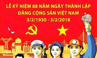 Partido Comunista de Vietnam recibe felicitaciones de sus homólogos de Laos y Camboya