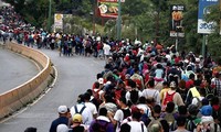 Caravana de migrantes hondureños llega a Tapachula, México