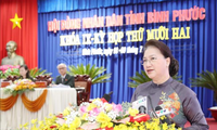 Presidenta del Parlamento: la provincia de Binh Phuoc debe aprovechar las oportunidades para desarrollarse