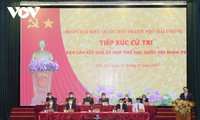 Presidente del Parlamento se reúne con electores de ciudad de Hai Phong