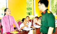 Única aula en la única escuela en isla de Song Tu Tay, en Truong Sa (Spartly)