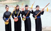 꽝닌 (Quảng Ninh)성 따이 소수민족의 전통 악기 단띤 (đàn Tính)