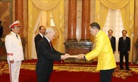 Le président Nguyên Phu Trong reçoit de nouveaux ambassadeurs 