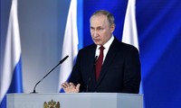 Vladimir Poutine prononce son discours annuel à l'Assemblée fédérale