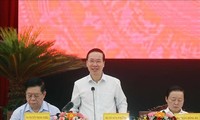 Vo Van Thuong travaille avec le comité du Parti de la province de Ninh Thuân
