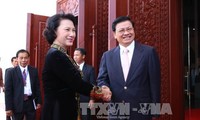 Председатель НС СРВ Нгуен Тхи Ким Нган встретилась с премьером Лаоса