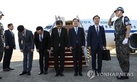 한국 대표단, 북한 지도층 회견