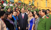 Chủ tịch nước Trần Đại Quang gặp mặt tấm gương điển hình trong phòng, chống ma túy 