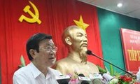 Presiden  Truong Tan Sang  mengadakan kontak  dengan pemilih di Kabupaten nomor 4 Kabupaten  Ho Chi Minh