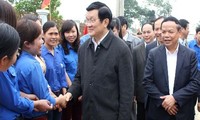 Presiden Truong Tan Sang melakukan kunjungan kerja di propinsi Thanh Hoa