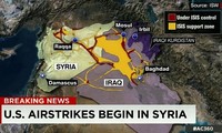 Pasukan koalisi membuka serangan-serangan  udara baru terhadap sasaran-sasaran IS