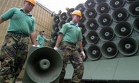 RDR Korea melakukan latihan menembak  pengeras suara  Republik Korea 