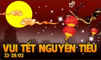 Tet Nguyen Tieu (atau Hari Raya Cap Gome) dari orang Vietnam 