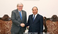 PM Vietnam, Nguyen Xuan Phuc menerima mantan PM Australia, Kevin Rudd