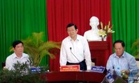 Президент СРВ проверил ход строительства мемориального дома-музея академика Чан Дай Нгиа