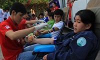 Распространение послания «Добровольная сдача крови за спасение людей»