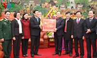 Президент СРВ поздравил жителей провинций Хынгйен и Ханам с наступающим Тэтом