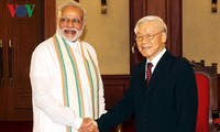 Генсек ЦК КПВ Нгуен Фу Чонг принял премьер-министра Индии Нарендру Моди