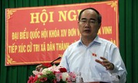 Глава ОФВ Нгуен Тхиен Нян встретился с избирателями в провинции Чавинь