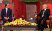 Генсек ЦК КПВ Нгуен Фу Чонг принял президента Египта