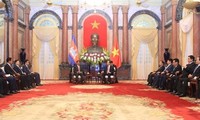 Tran Dai Quang reçoit le ministre des affaires intérieures du Cambodge