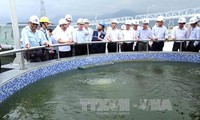 Tran Hong Ha contrôle les ouvrages de traitement des eaux usées de Formosa 