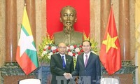  Trần Đại Quang reçoit le président du parlement du Myanmar