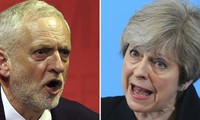   Législatives britanniques: Theresa May et Jeremy Corbyn au coude à coude, selon un sondage