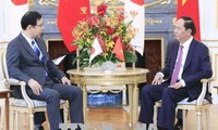 Le président vietnamien Tran Dai Quang reçoit le président du PCJ Kazuo Shii