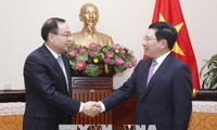 Pham Binh Minh reçoit le maire de Chongqing