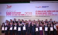 Công bố 500 doanh nghiệp tăng trưởng nhanh nhất Việt Nam năm 2011