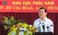 Chủ tịch nước Trương Tấn Sang dự hội nghị lấy ý kiến vào Chiến lược cải cách tư pháp