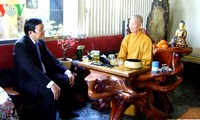 Chủ tịch nước Trương Tấn Sang thăm, chúc Tết chức sắc tôn giáo và văn nghệ sĩ TP HCM