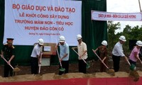 Khởi công xây dựng trường học Mầm non- Tiểu học Hoa Phong Ba trên đảo Cồn Cỏ