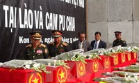 Truy điệu và an táng hài cốt liệt sĩ hy sinh tại Lào và Campuchia