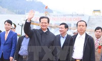 Thủ tướng Nguyễn Tấn Dũng dự Lễ mừng phát điện Tổ máy số 1 Công trình Thủy điện Lai Châu 