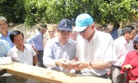 Phó Tổng Thư ký Liên hợp quốc Jan Eliasson thị sát hạn mặn tại Bến Tre