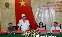 Chánh án Tòa án nhân dân tối cao Nguyễn Hòa Bình làm việc tại Bạc Liêu