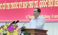 Phó Chủ tịch Thường trực Quốc hội Trần Thanh Mẫn tiếp xúc cử tri tại thành phố Vị Thanh, tỉnh Hậu Giang