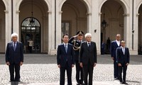 Tổng thống Italy Sergio Mattarella chủ trì lễ tiễn Chủ tịch nước Võ Văn Thưởng