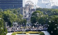 พิธีรำลึกครบรอบ 70 ปี วันสหรัฐทิ้งระเบิดปรมาณูใส่เมืองฮีโรชีมาของญี่ปุ่น