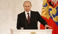 ประธานาธิบดีรัสเซียอ่านสาส์นสหพันธรัฐรัสเซียต่อรัฐสภารัสเซีย