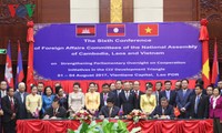 คณะกรรมาธิการวิเทศสัมพันธ์แห่งรัฐสภากัมพูชา ลาวและเวียดนามให้คำมั่นที่จะกระชับความร่วมมือ