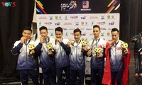 เวียดนามกำลังอยู่อันดับสองในตารางเหรียญรางวัลในการแข่งขันซีเกมส์ครั้งที่ 29 