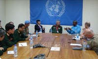 คณะปฏิบัติงานเวียดนามที่เข้าร่วมกิจกรรมรักษาสันติภาพของสหประชาชาติประชุมกับคณะผู้แทน UNMISS ในประเทศซูดานใต้