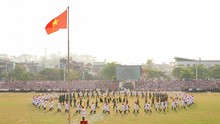 Military parade rehearsal for 70th anniversary of Dien Bien Phu Victory 