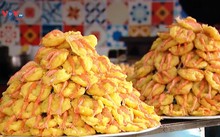 Traditioneller Geschmack der gebratenen Garnelen-Krapfen Ho Tay
