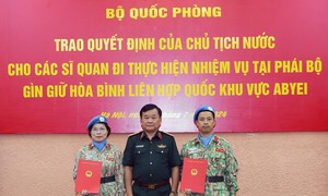 Việt Nam cử thêm sĩ quan gìn giữ hòa bình đi làm nhiệm vụ tại Abyei