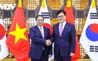 PM Vietnam, Pham Minh Chinh Beraudiensi kepada Ketua Parlemen Republik Korea, Woo Won-shik